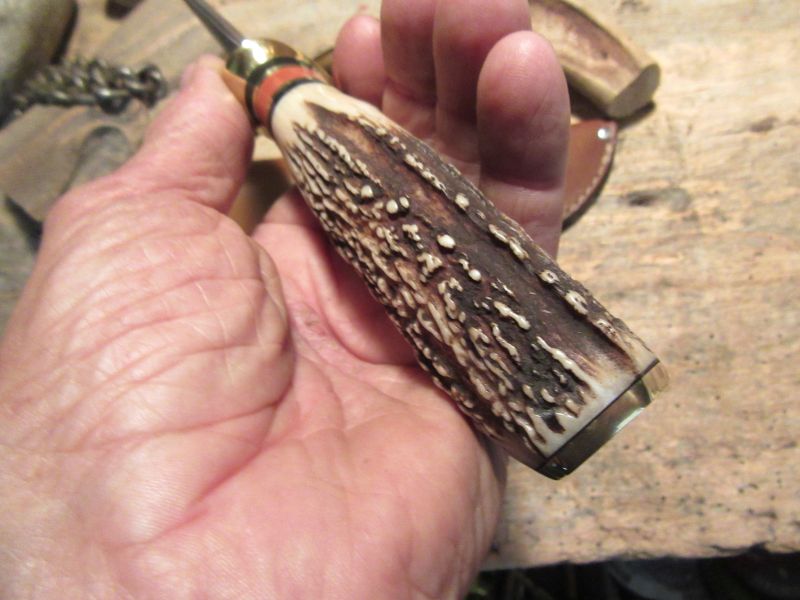 J. Behring Handmade Michigan Hunter Hammermark AAA Stag 