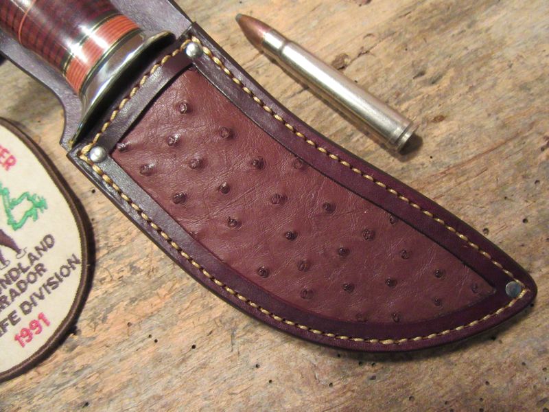  Woodmonk leather Aluminum butt! Ostrich sheath!