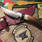 J. Behring Handmade T & D Hunter Sambar Stad Nickel guard  Brown spcs 