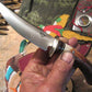 J. Behring Handmade T & D Hunter Sambar Stad Nickel guard  Brown spcs 