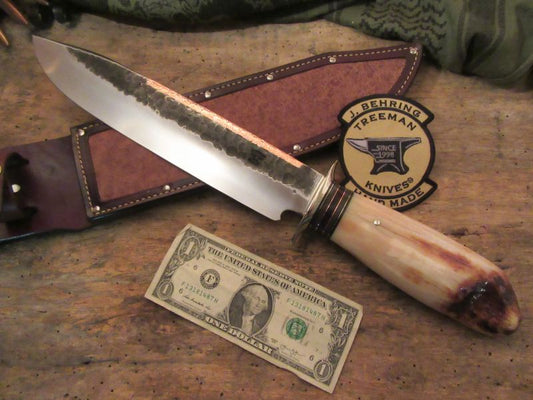 Treeman hammermark Copper back Bowie Artifact Walrus Ivory Fire Bowl Sled runner handle 