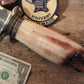 Treeman hammermark Copper back Bowie Artifact Walrus Ivory Fire Bowl Sled runner handle 