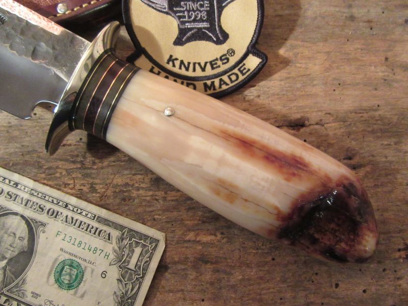 Treeman hammermark Copper back Bowie Artifact Walrus Ivory Fire Bowl Sled runner handle 