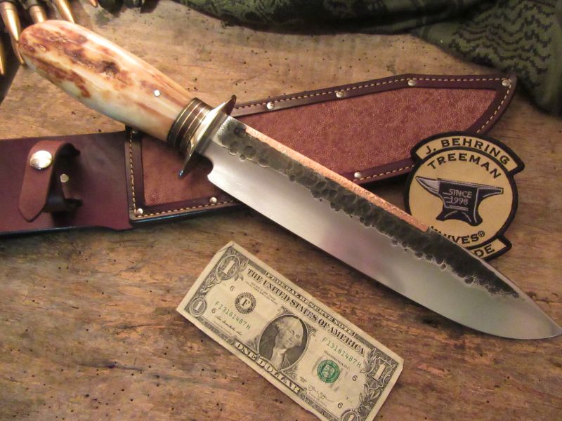 Treeman hammermark Copper back Bowie Artifact Walrus Ivory Fire Bowl Sled runner handle 