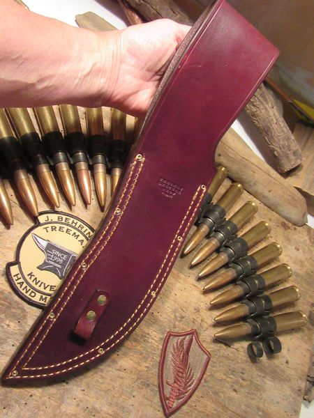  BIG Double skull Clip Point Fighter Hammermark Musk Ox Butt