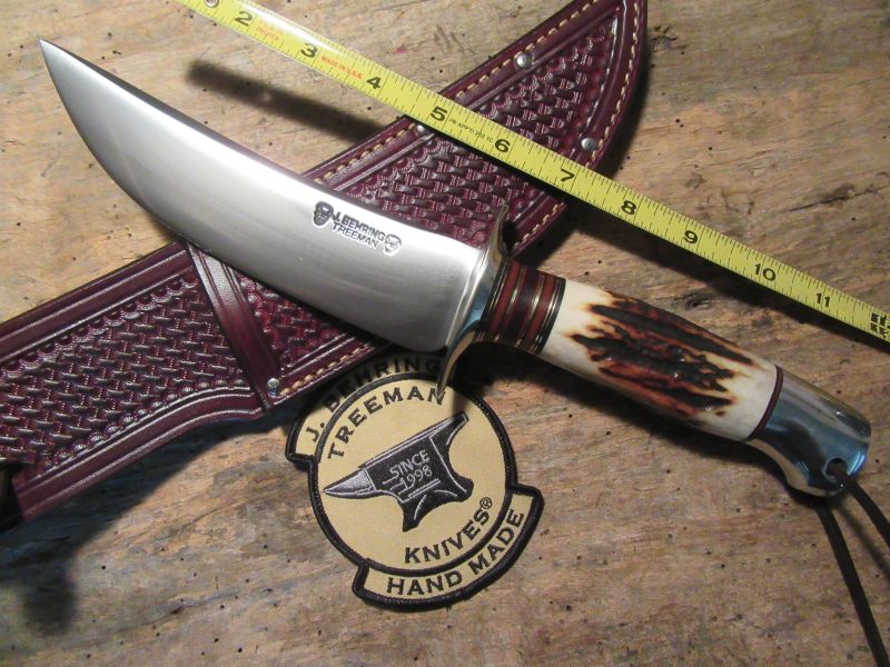    Order Only ! Treeman Skull Fighter Stag Aluminum Tooled sheath