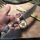    Order Only ! Treeman Skull Fighter Stag Aluminum Tooled sheath