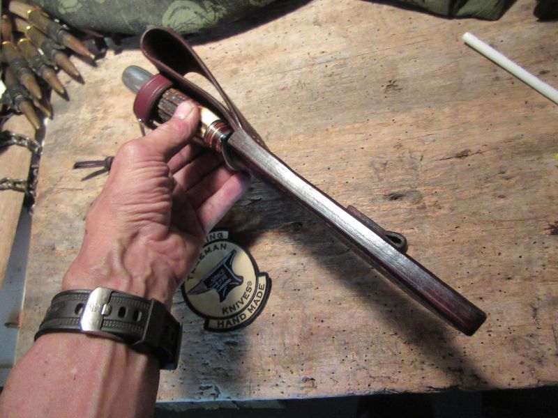    Order Only ! Treeman Skull Fighter Stag Aluminum Tooled sheath