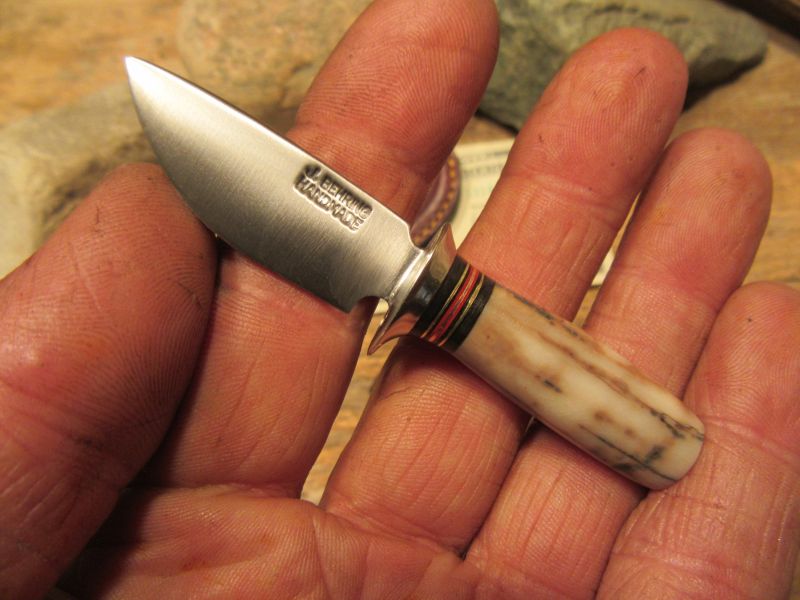      J. Behring Mini Alaskan Ivory Handle pouch sheath