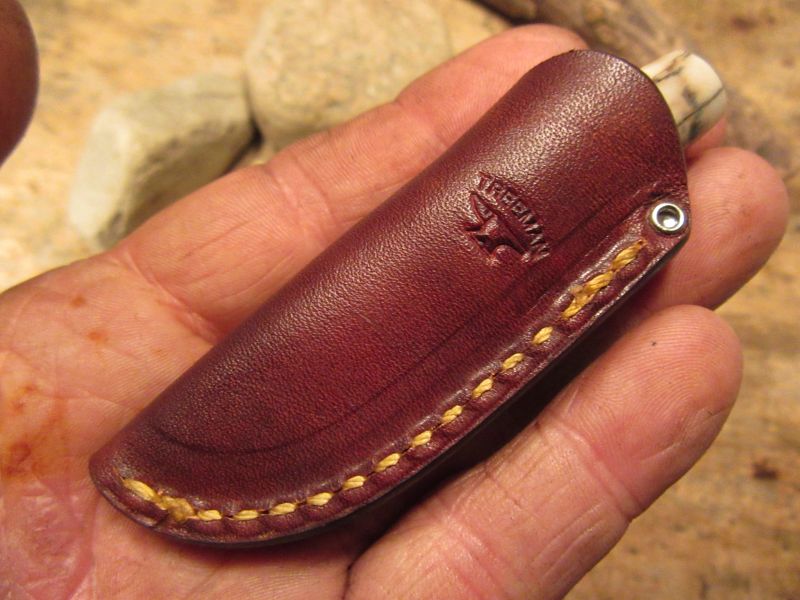      J. Behring Mini Alaskan Ivory Handle pouch sheath