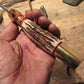 J. Behring Double Skull Fighter Stag Brass Crows beak  
