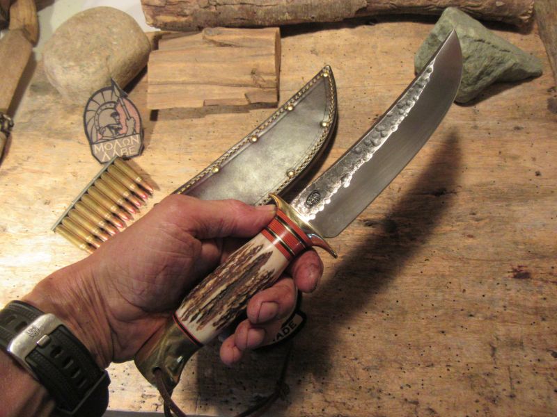 J. Behring Double Skull Fighter Stag Brass Crows beak  