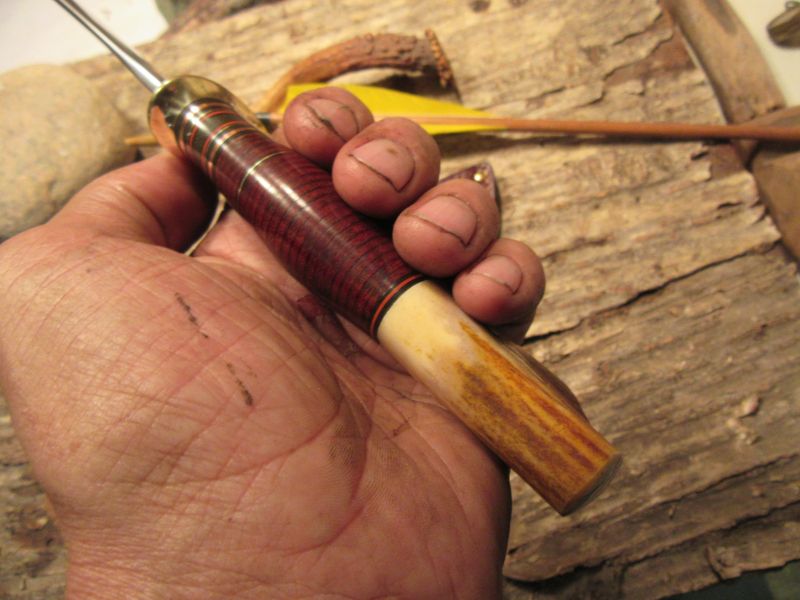            J. Behring Handmade Woodmonk Semi Skinner Horsehide Crotch stag