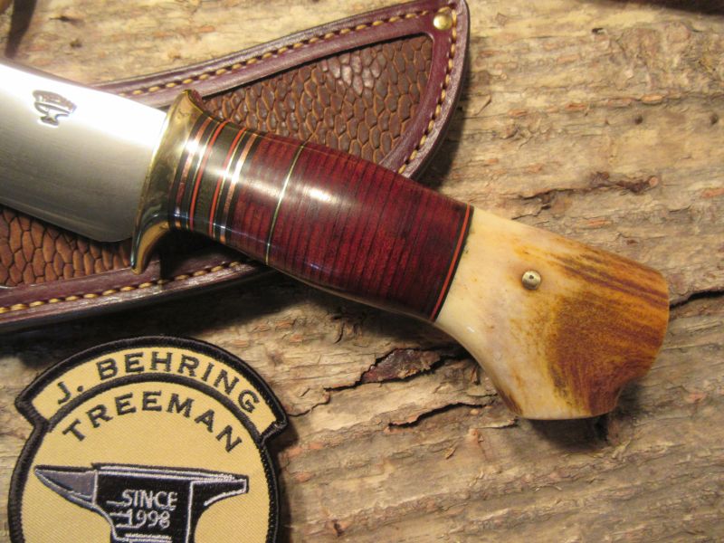            J. Behring Handmade Woodmonk Semi Skinner Horsehide Crotch stag