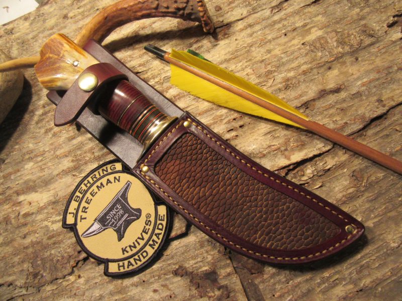            J. Behring Handmade Woodmonk Semi Skinner Horsehide Crotch stag