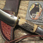  J.Behring 4 1/2" Iron Mountain MI Hunter Frog skin sheath