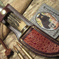  J.Behring 4 1/2" Iron Mountain MI Hunter Frog skin sheath