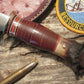            J.Behring handmade 5 1/4"  Woodmonk Hunter Ostritch inlay