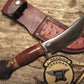            J.Behring handmade 5 1/4"  Woodmonk Hunter Ostritch inlay
