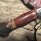            J.Behring handmade 5 1/4"  Woodmonk Hunter Ostritch inlay