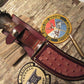            J.Behring handmade 5 1/4"  Woodmonk Hunter Ostritch inlay