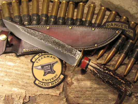            1 of 1 Double skull fighter 8 1/2" HM AAA POPCORN STAG!