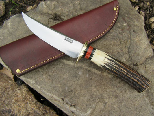  J. Behring  Deer & Trout 4 5/8" long blade Stag 