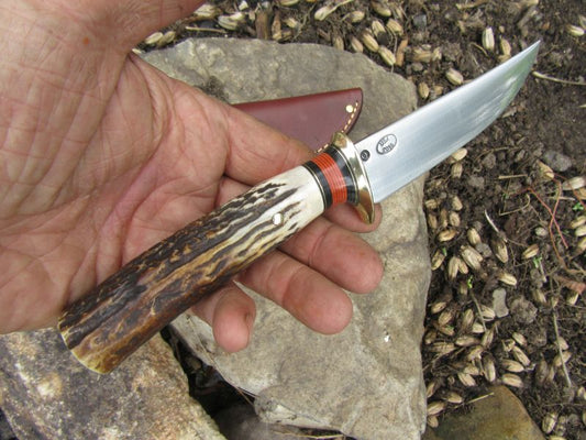  J. Behring  Deer & Trout 4 5/8" long blade Stag 