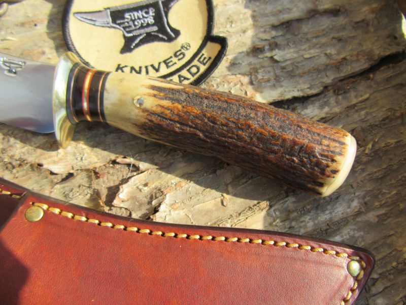 J. Behring Handmade Wood Monk Deer & Trout Stag Ox Butt 