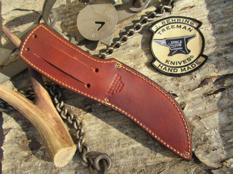 J. Behring Handmade Wood Monk Deer & Trout Stag Ox Butt 
