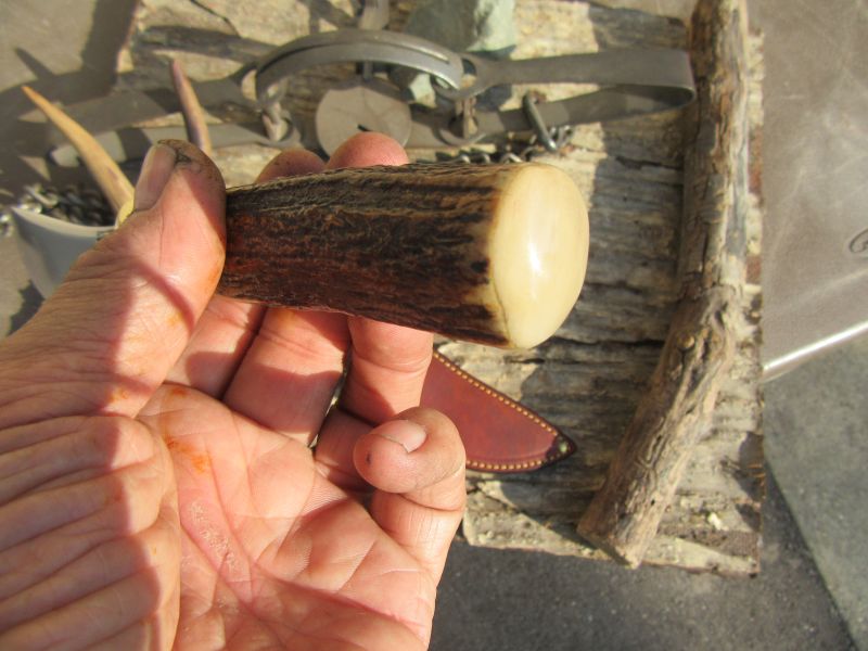 J. Behring Handmade Wood Monk Deer & Trout Stag Ox Butt 