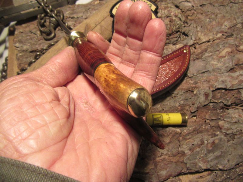    Treeman Handmade Deer & Trout Drop Tine Brass Butt Toad Skin