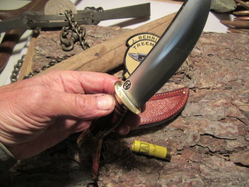    Treeman Handmade Deer & Trout Drop Tine Brass Butt Toad Skin