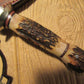  Treeman Huron Hunter 5" Blade Stag/Stag Eleaphant ear sheath