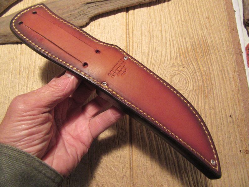  Treeman Huron Hunter 5" Blade Stag/Stag Eleaphant ear sheath