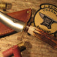 J. Behring Handmade Michigan Hunter Caper 3 3/4" Blade Red Stag Ox Butt 