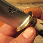 J. Behring Handmade Michigan Hunter Caper 3 3/4" Blade Red Stag Ox Butt 
