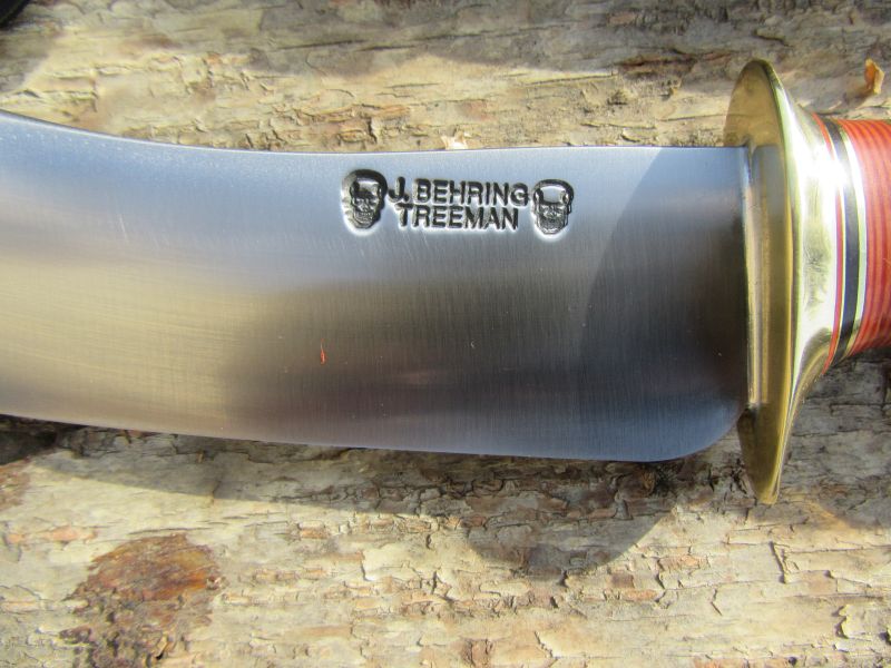 Treeman Sambar Stag/ Stag Hump Back Skull Fighter HD 8" Blade