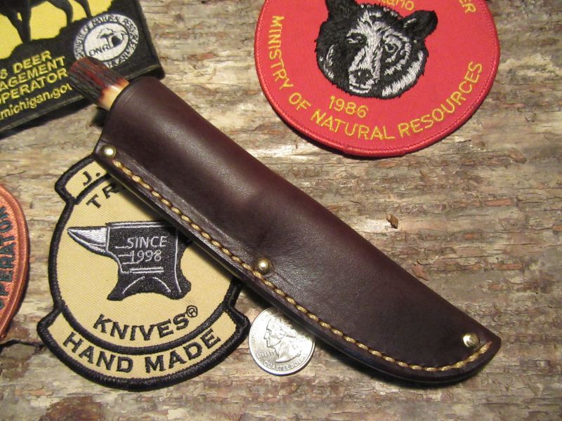         Montana Trout Knife Horsehide Red Stag 