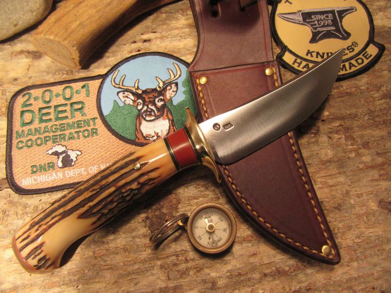 Treeman Trout and Deer Studebaker Stag Border Patrol handle