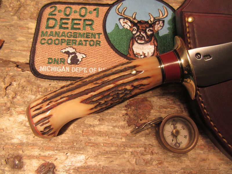 Treeman Trout and Deer Studebaker Stag Border Patrol handle