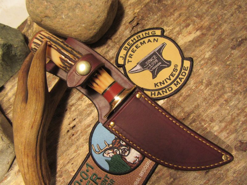 Treeman Trout and Deer Studebaker Stag Border Patrol handle