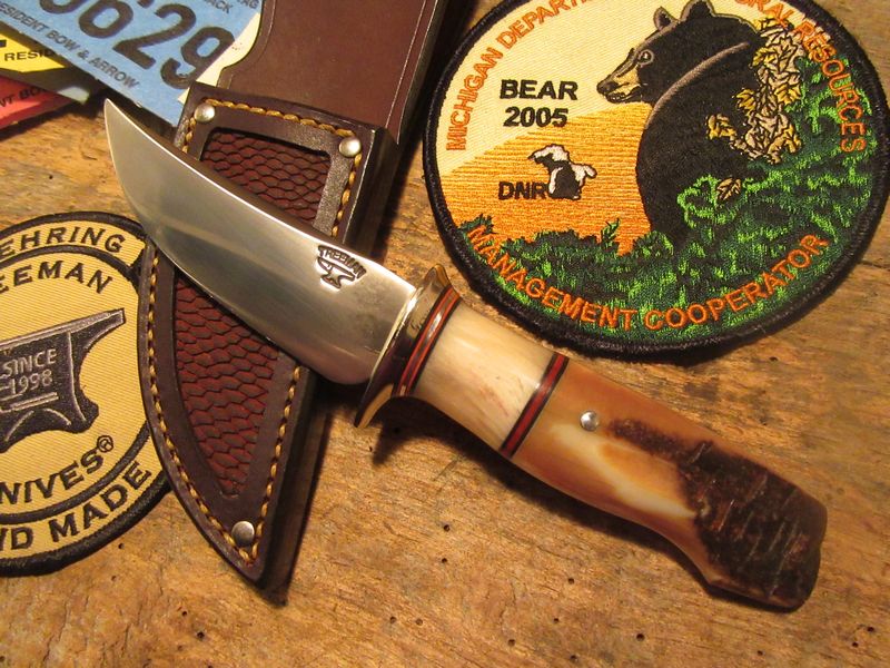         South  Dakota Caper Artifact Ivory Ice axe with Musk Ox.     