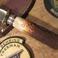            J.Behring 4 1/2" Trout and Deer Sambar Stag Nickel Butt