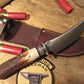            J.Behring 4 1/2" Trout and Deer Sambar Stag Nickel Butt