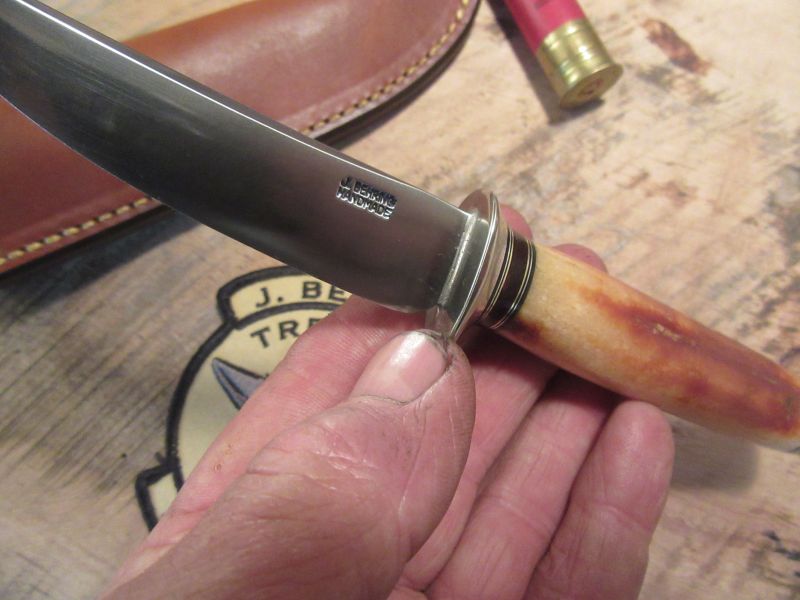Treeman Montana Trout Knife Fossil Ivory Musk Ox butt cap 