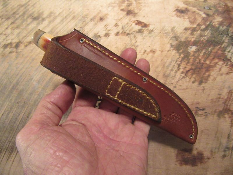 Treeman Montana Trout Knife Fossil Ivory Musk Ox butt cap 