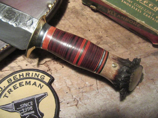 Treeman Hammermark Hunter 6 1/4" Blade Horsehide crown Stag 