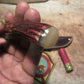                                            Montana Trout Knife Red Blood Sambar Stag Musk Ox Handle