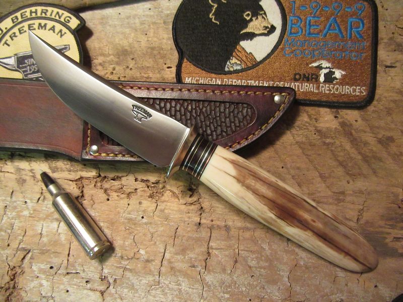 Trout and Deer Artifact Walrus  Ivory  Tusk Tip